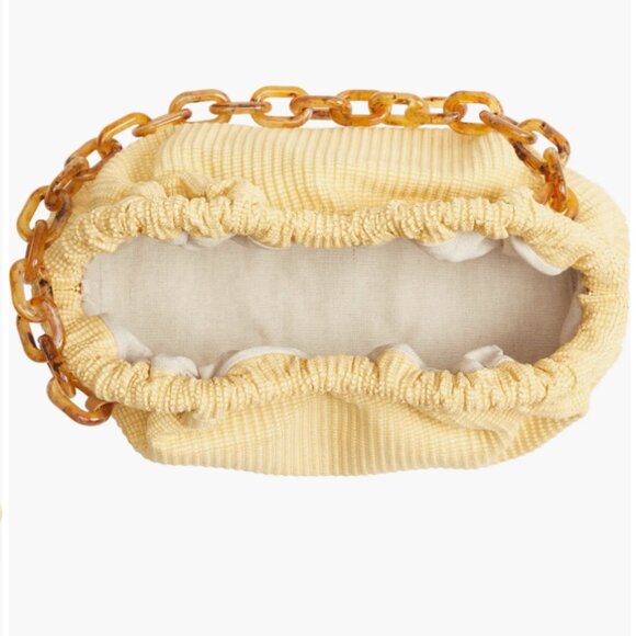 Mansur Gavriel Oversized Twist Cloud Woven Raffia Clutch Shoulder Bag Natural - Picture 3 of 15